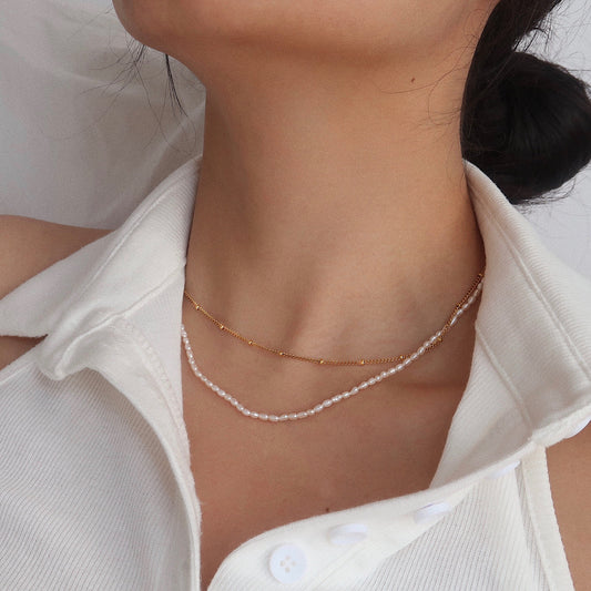 Double layer Pearl Necklace