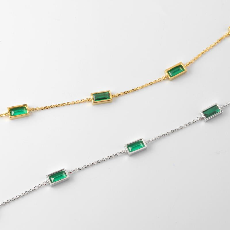 Emerald Charm Necklace