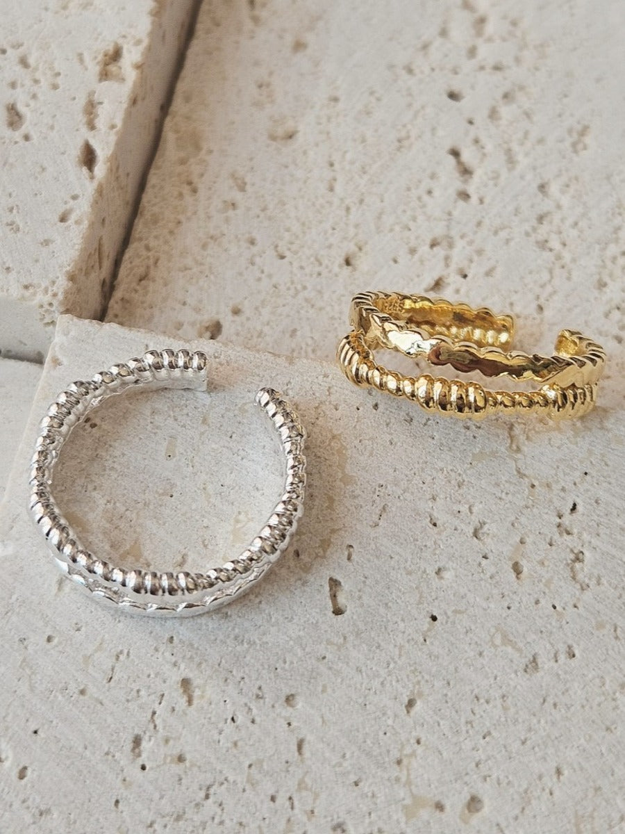 Double layer Band Ring