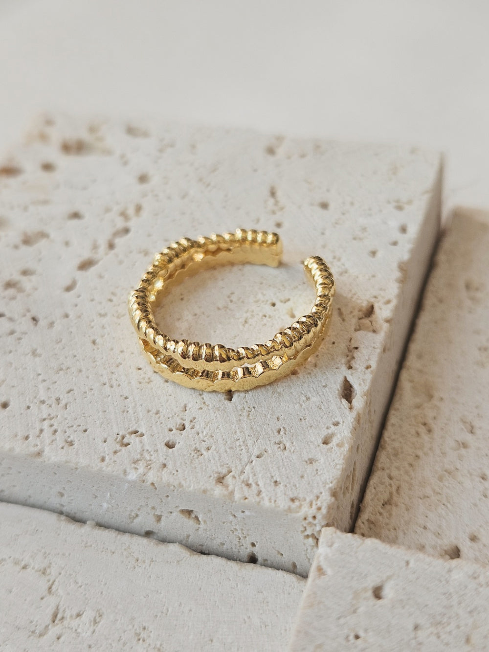Double layer Band Ring