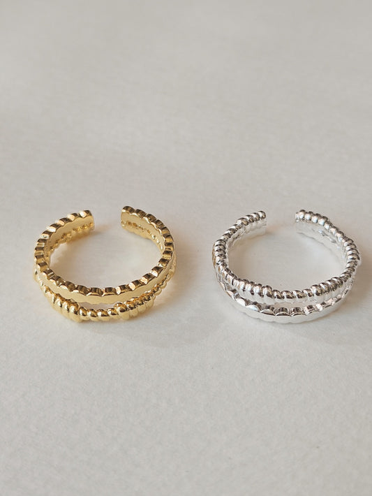 Double layer Band Ring