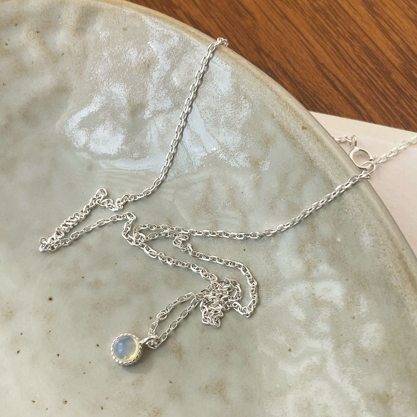 Gemstone Mini Pendant Necklace