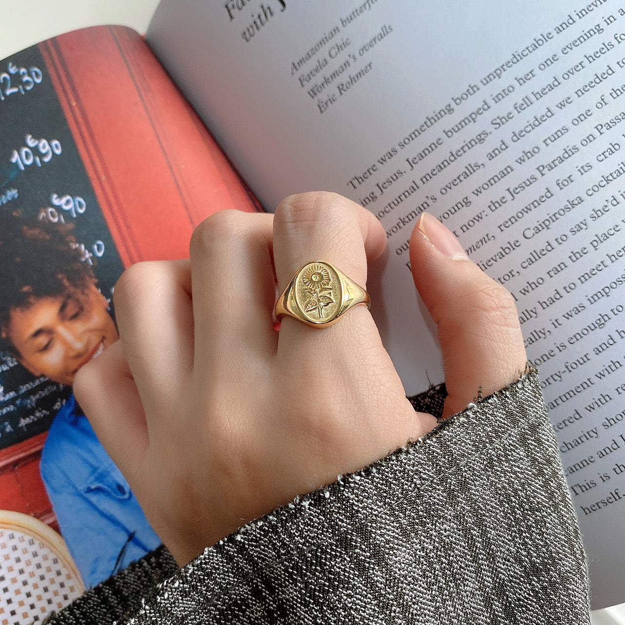 Sunflower Thick Ring