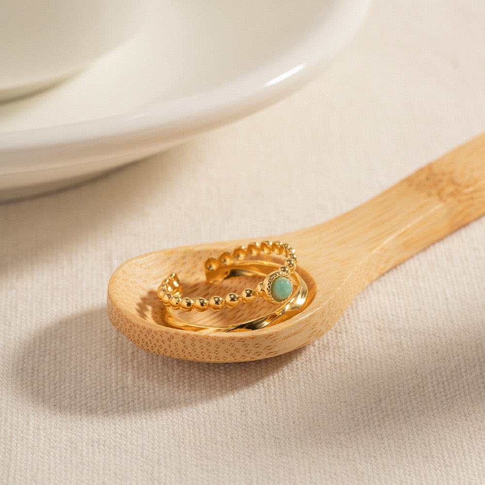 Amazonite Double Layer Ring