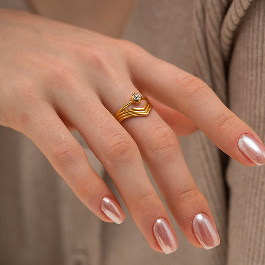 Cubic Double Layer Ring