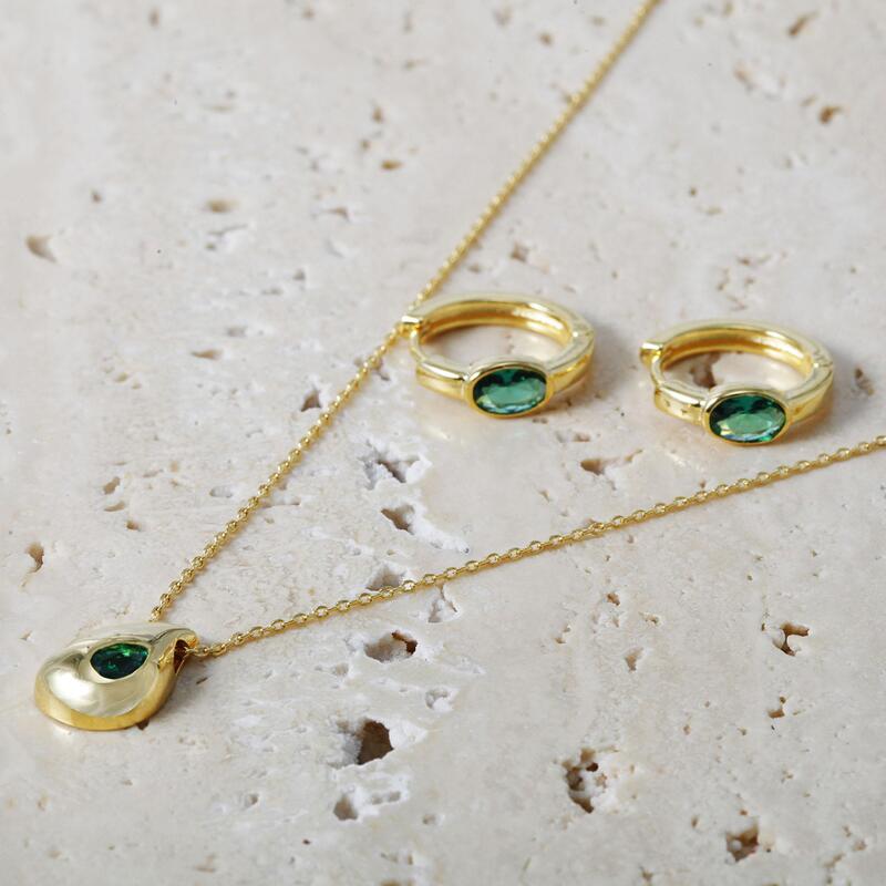 Emerald Hoops