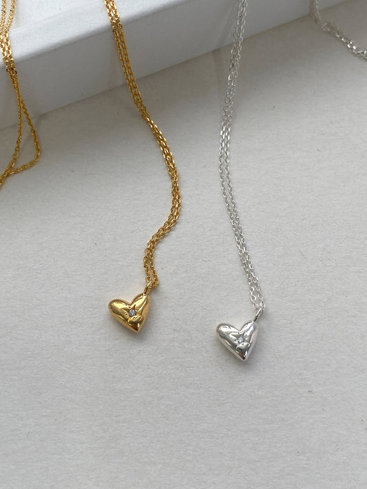 Heart Cubic Pendant Necklace