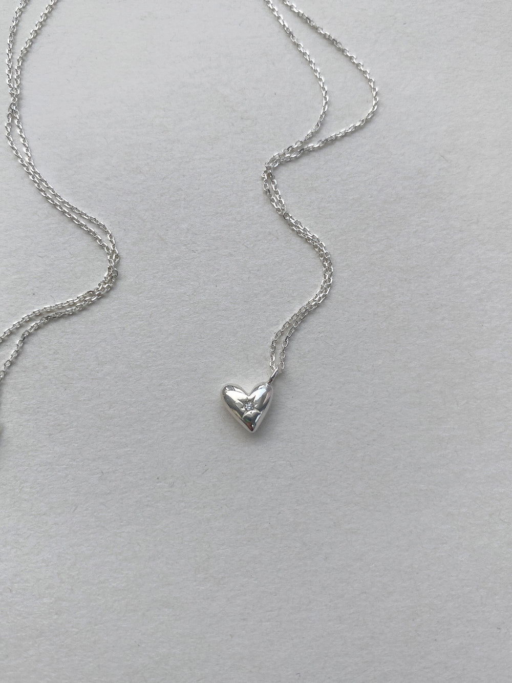 Heart Cubic Pendant Necklace
