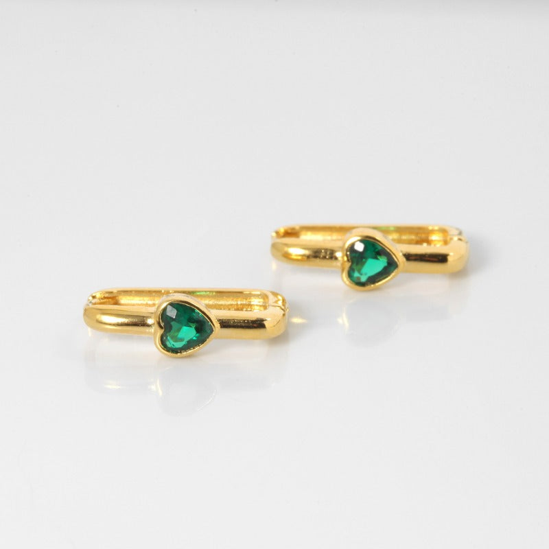 Emerald Square Earrings
