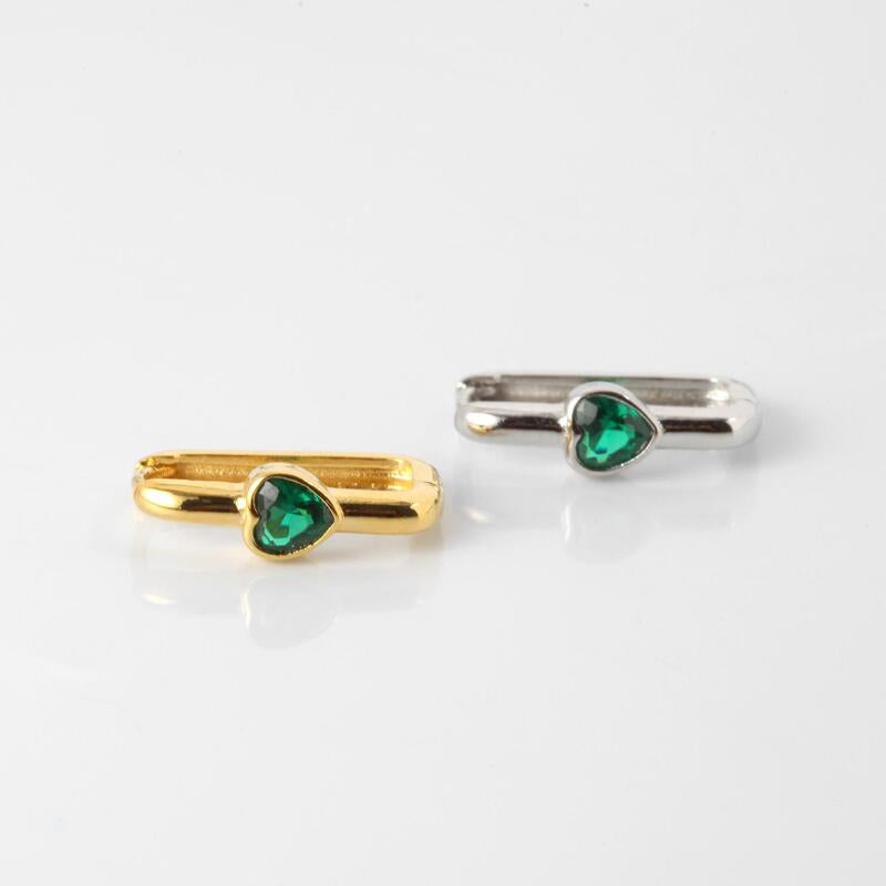Emerald Square Earrings