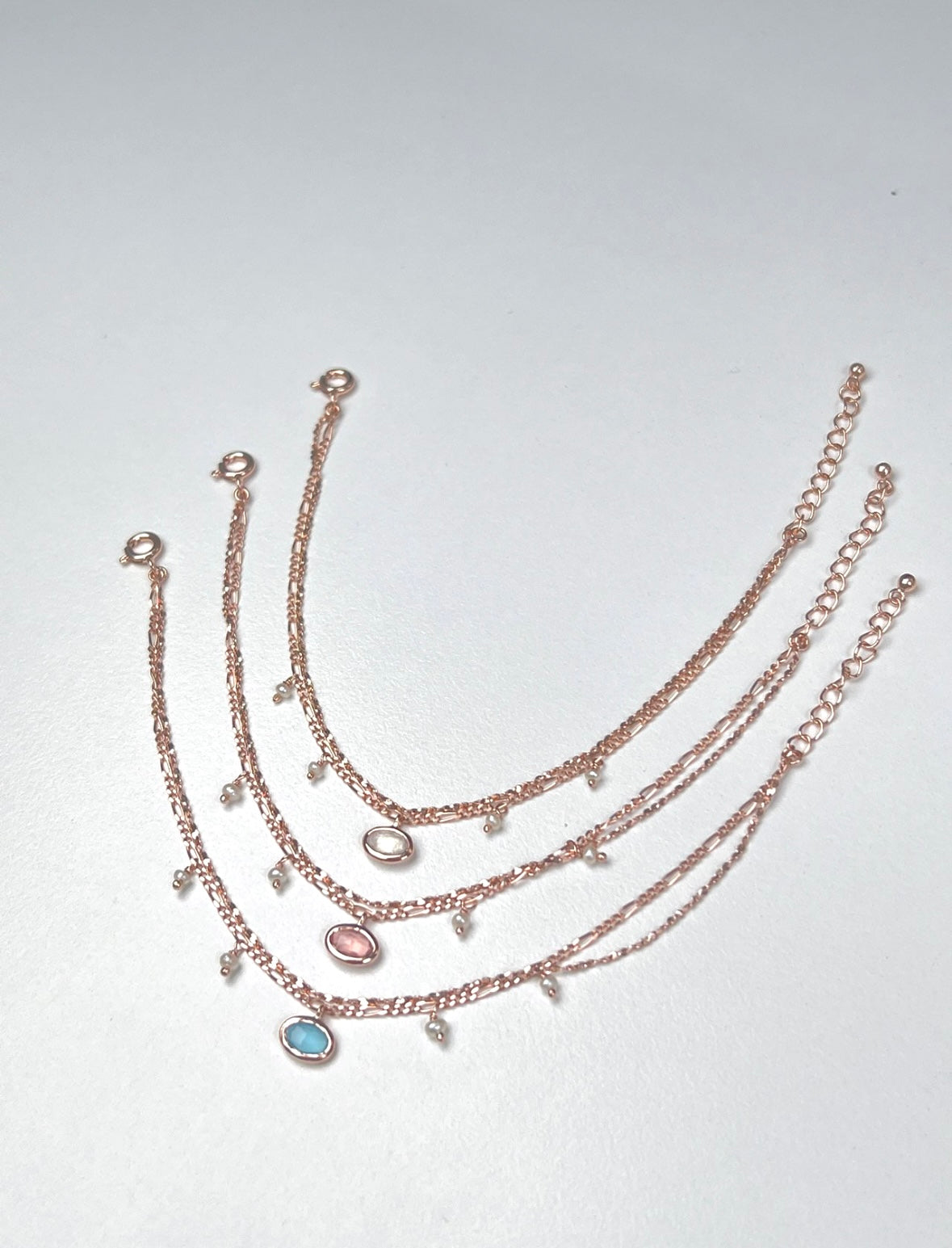 Gemstone Two-Line Bracelet