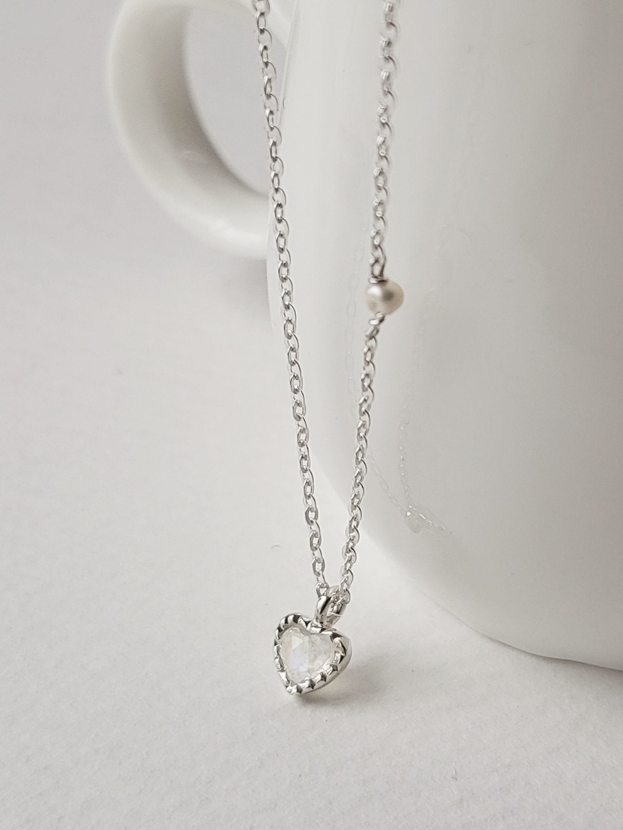 Mini Heart Freshwater Pearl Necklace