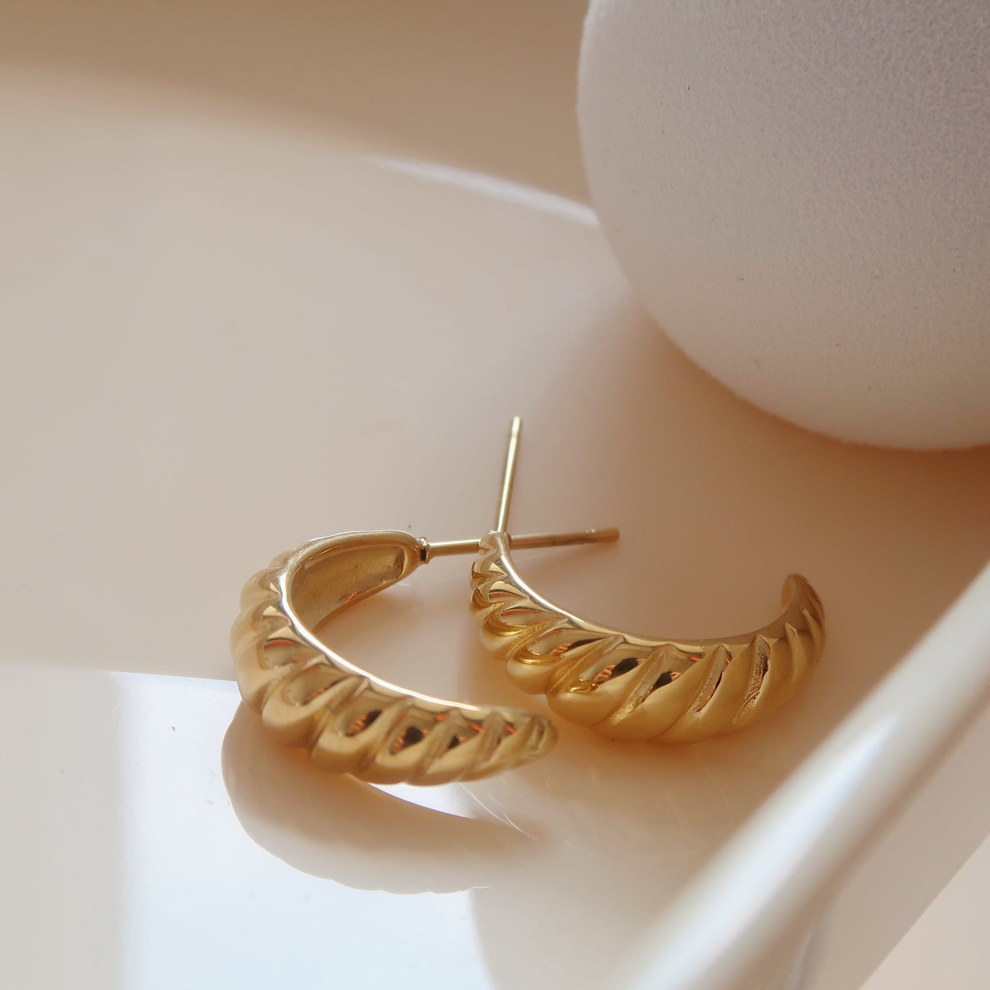 Croissant Gold Hoops