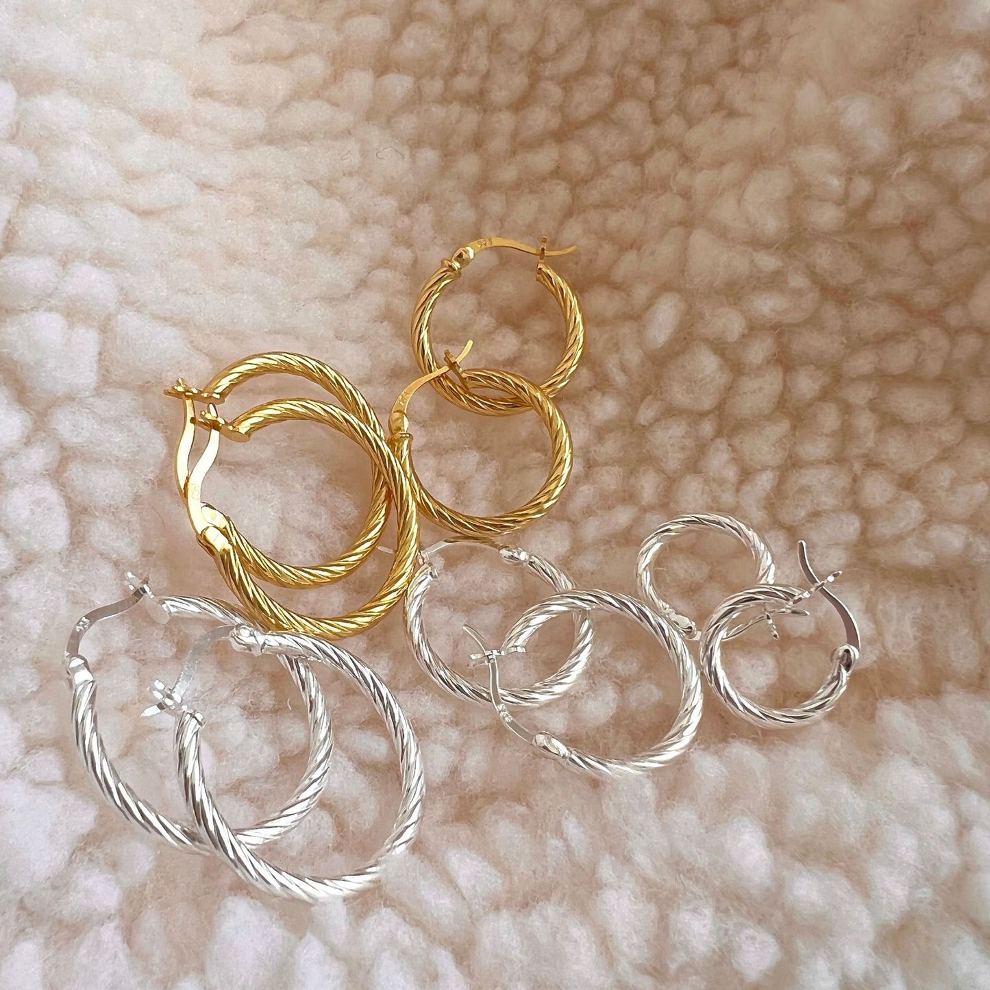 Beaded Huggie Hoops