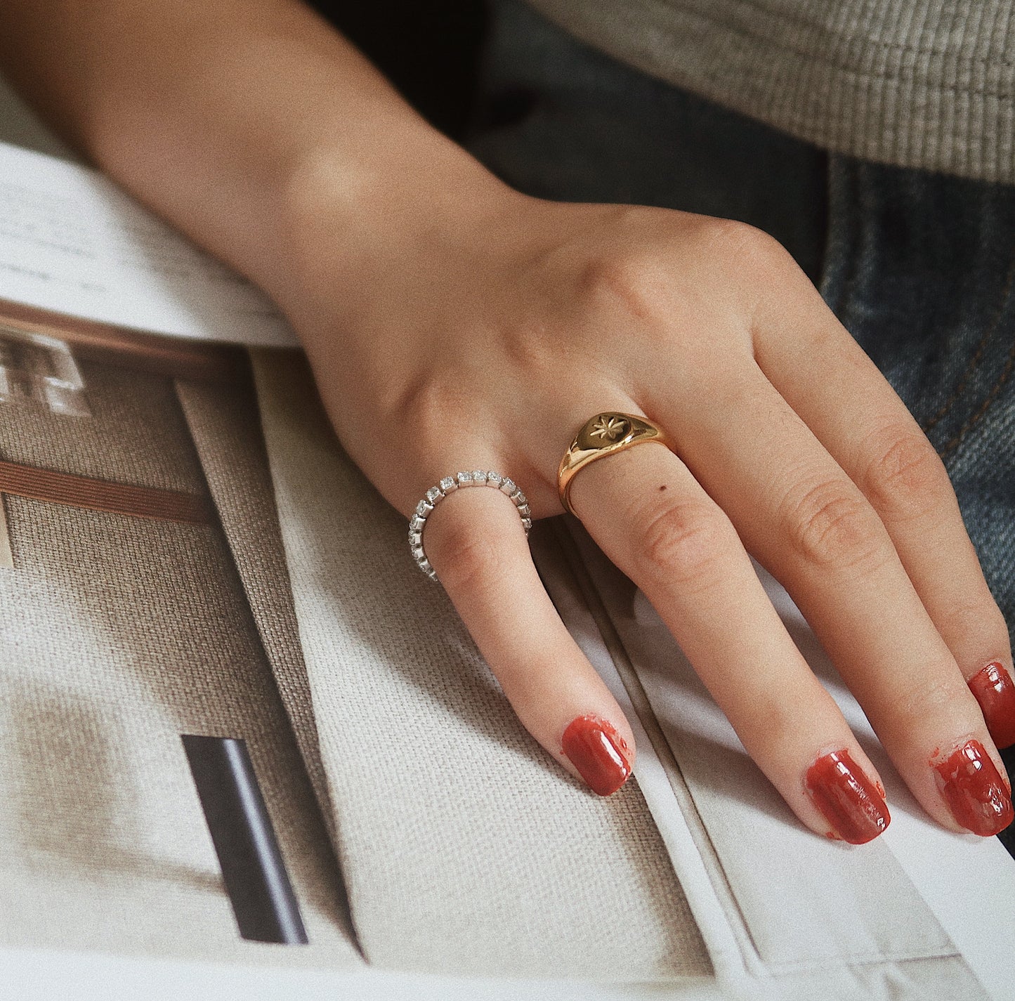 Starburst Signet Ring