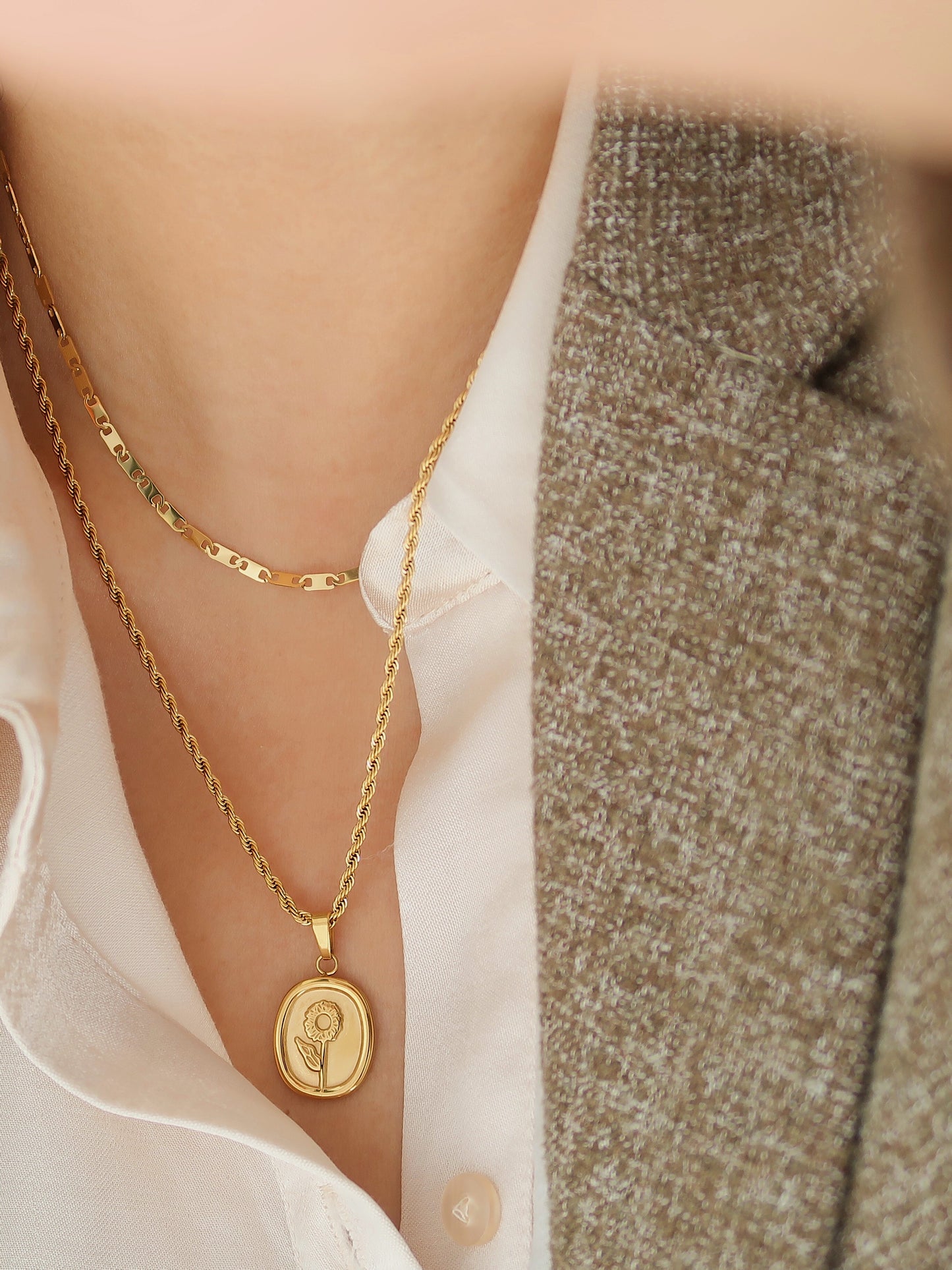 Sunflower Pendant Necklace