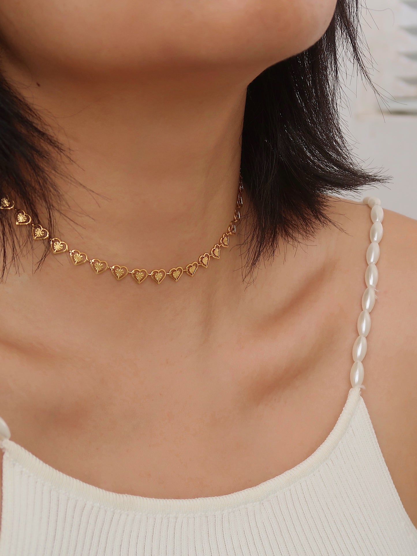 Heart Gold Choker