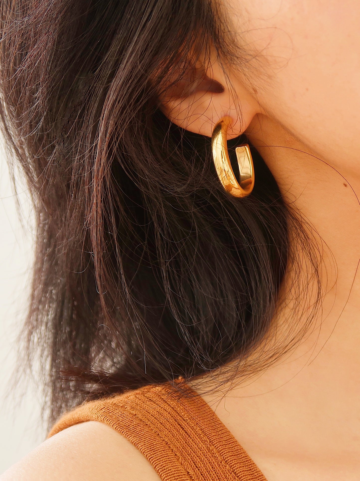 Chunky Huggie Earrings