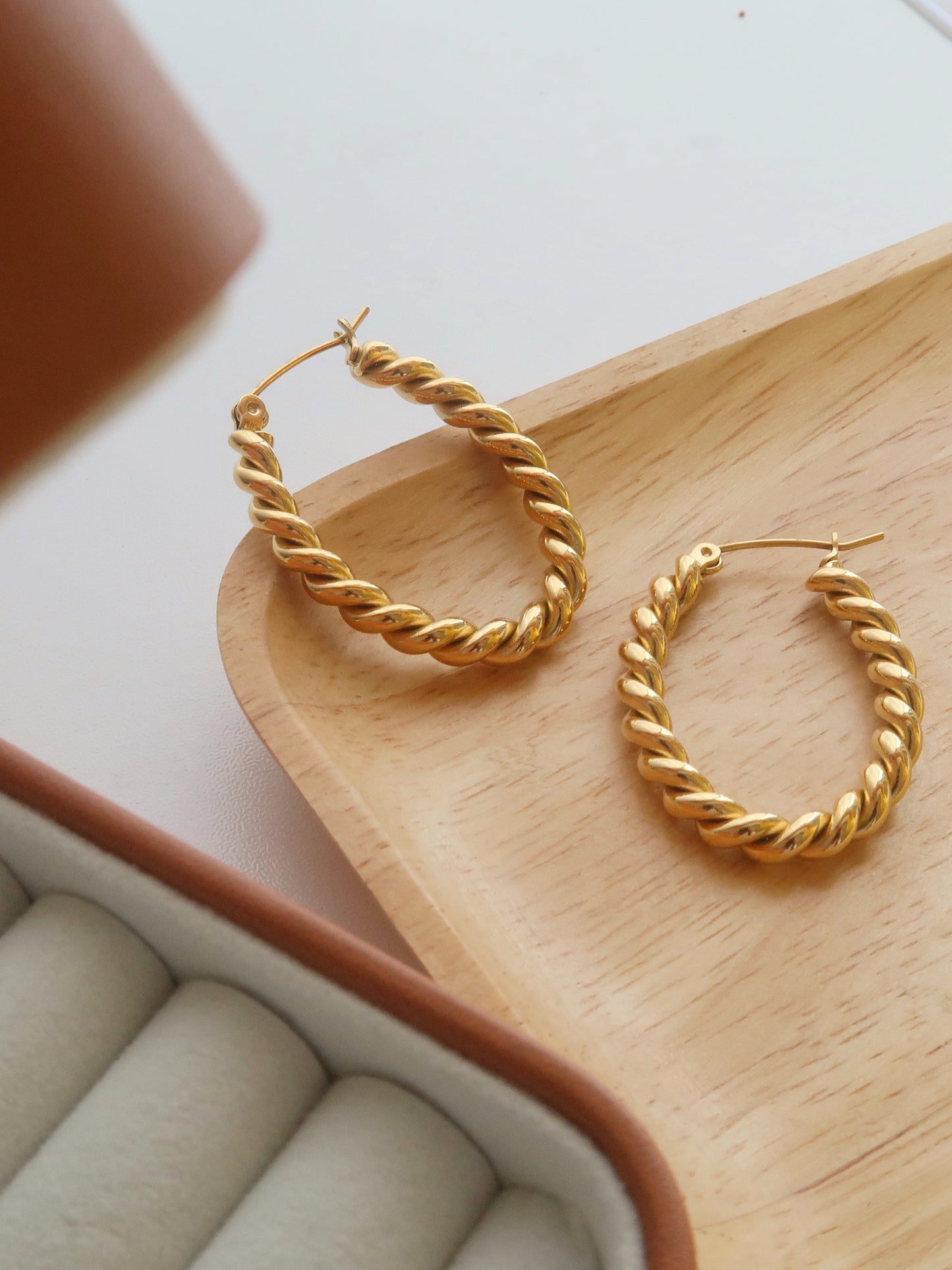 Twisted Oval Earrings