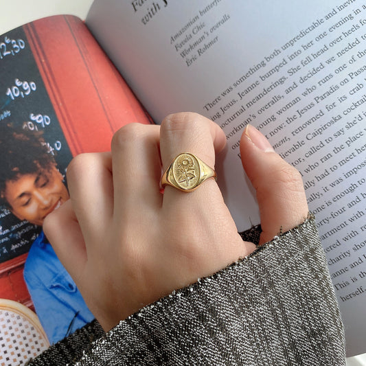 Sunflower Thick Ring