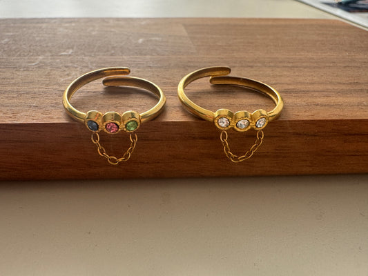 Gemstone Drop Ring