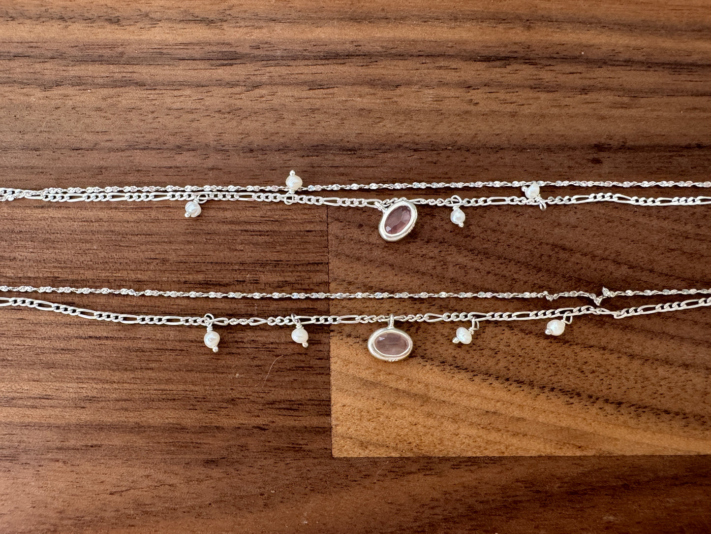 Gemstone Two-Line Bracelet