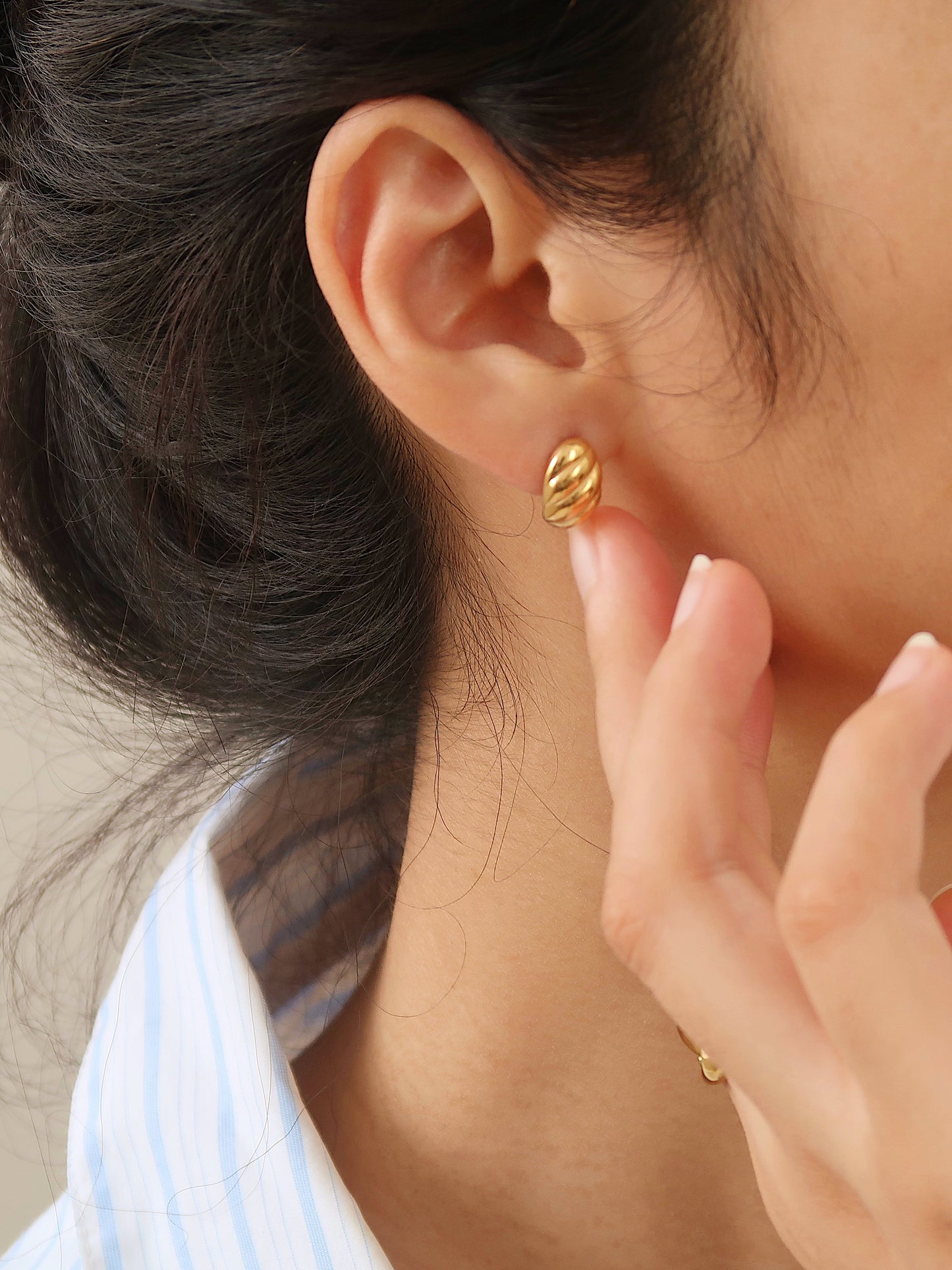 Mini Croissant Earrings