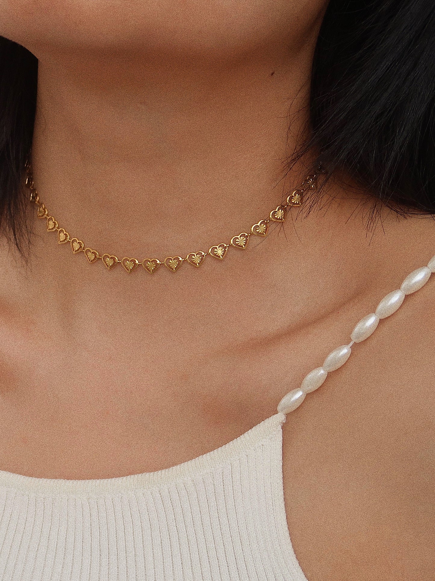 Heart Gold Choker