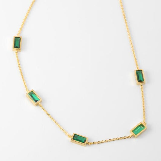 Emerald Charm Necklace