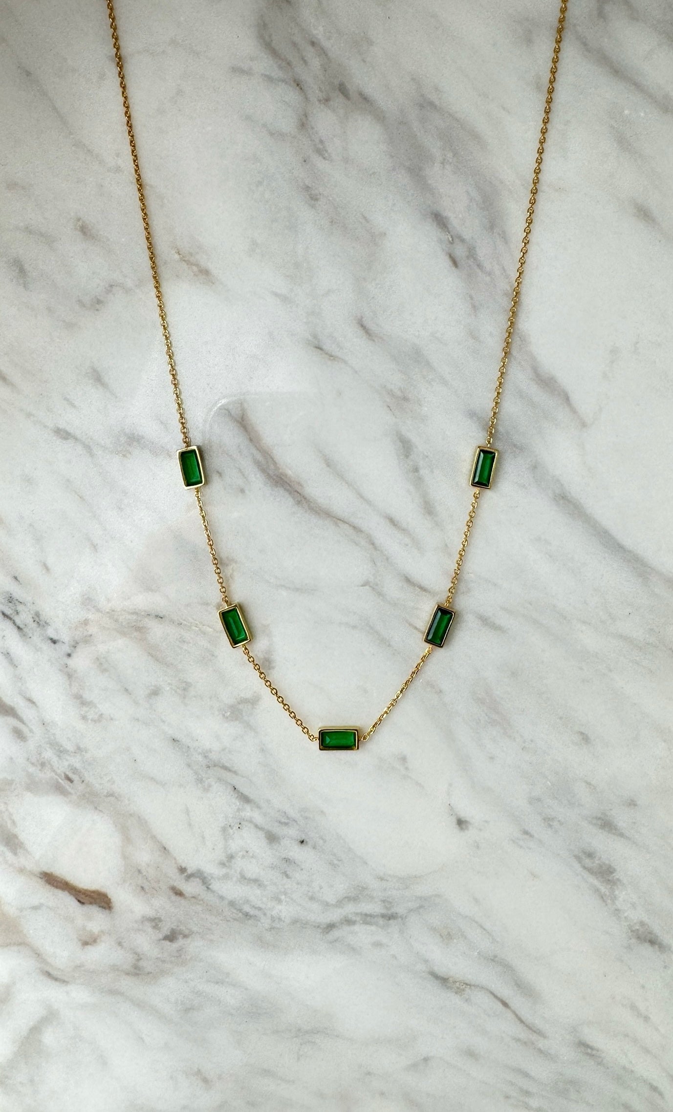 Emerald Pendant Necklace