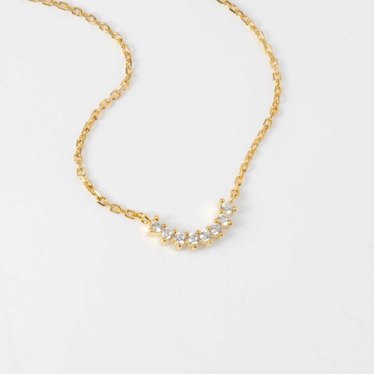 Cubic Half Tennis Necklace