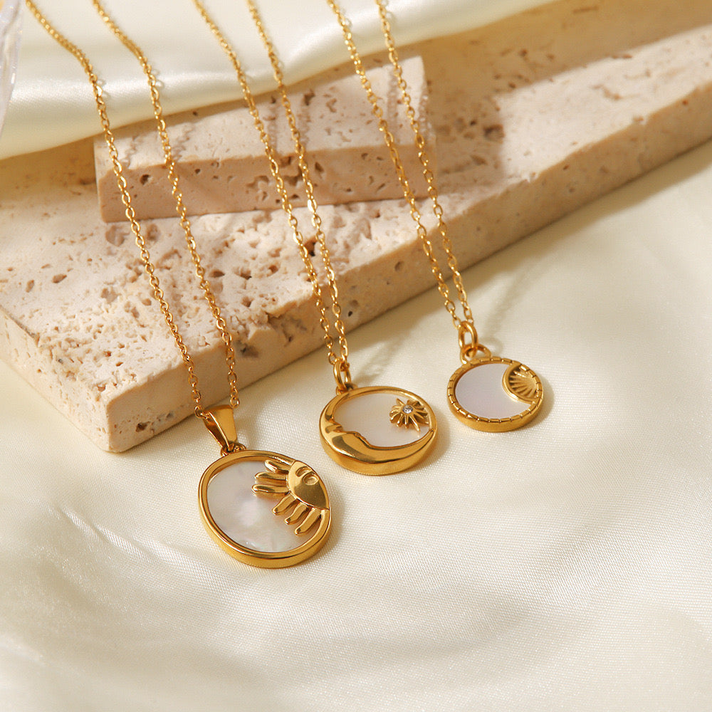 Moon & Sun Pendant Necklaces