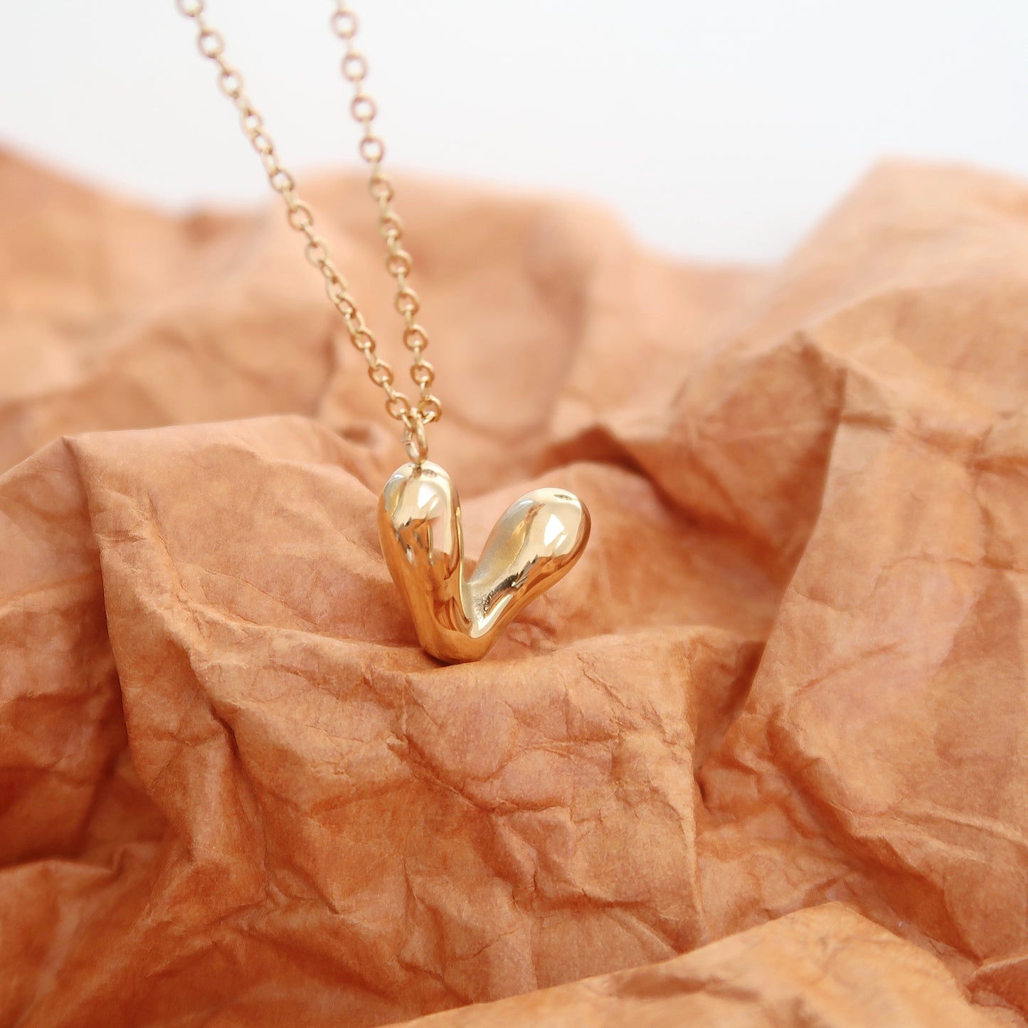 Hammered Heart Necklace