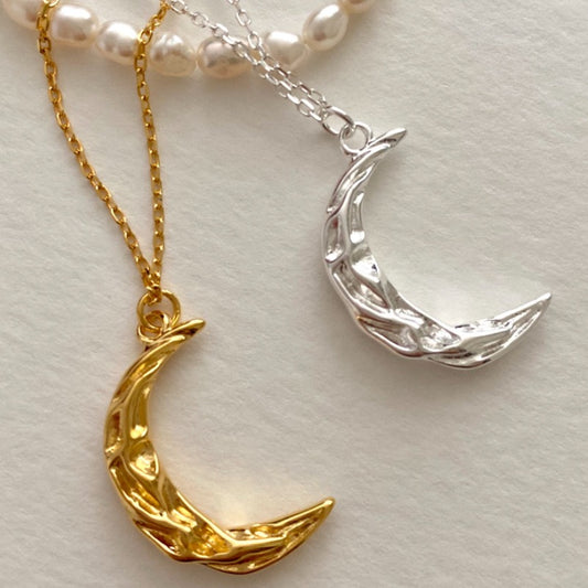 Hammered Moon Necklace