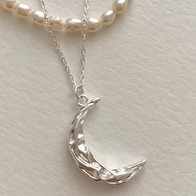 Hammered Moon Necklace