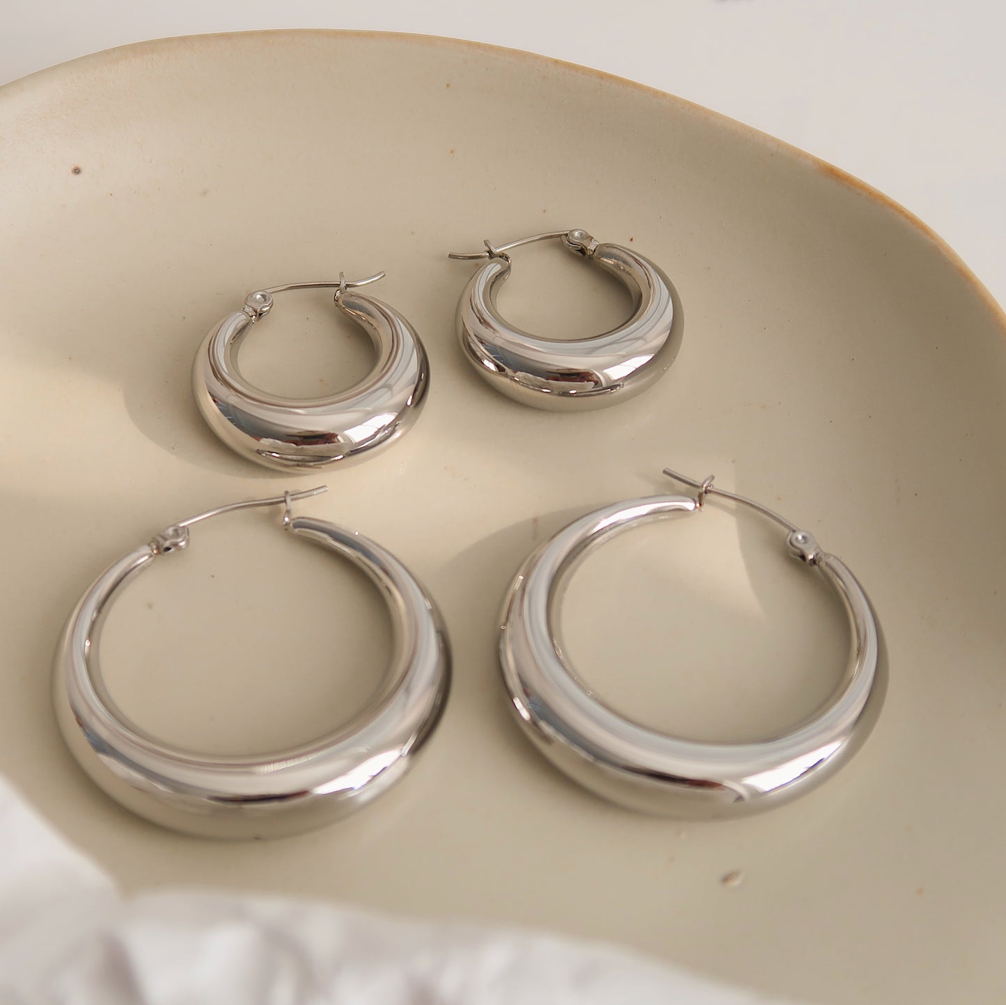 Oval Hoop Earrings