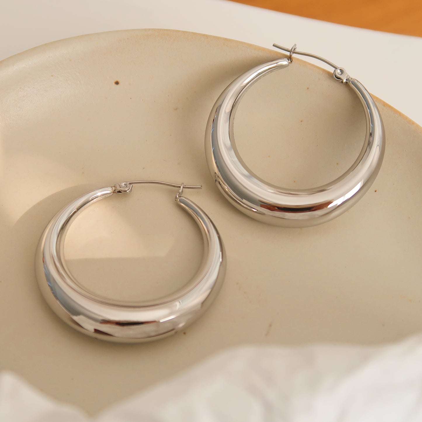 Oval Hoop Earrings