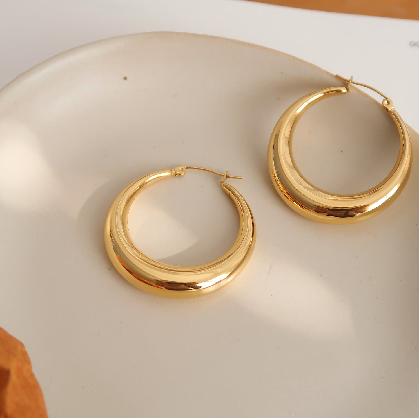 Oval Hoop Earrings