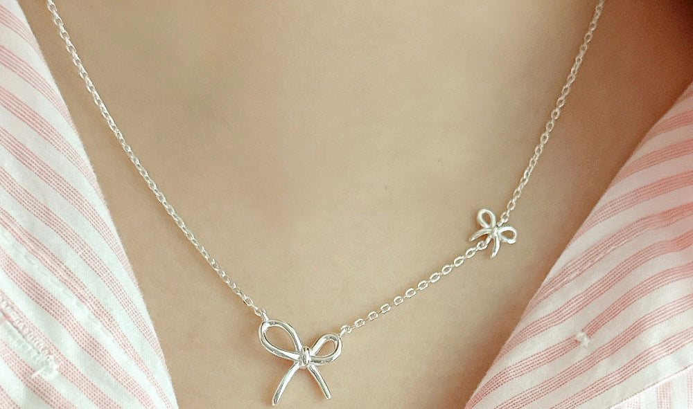 Duo Bow Necklace