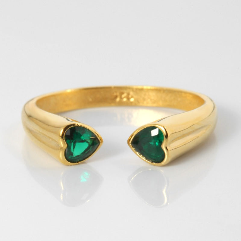 Emerald Heart Ring