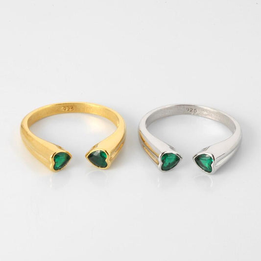 Emerald Heart Ring