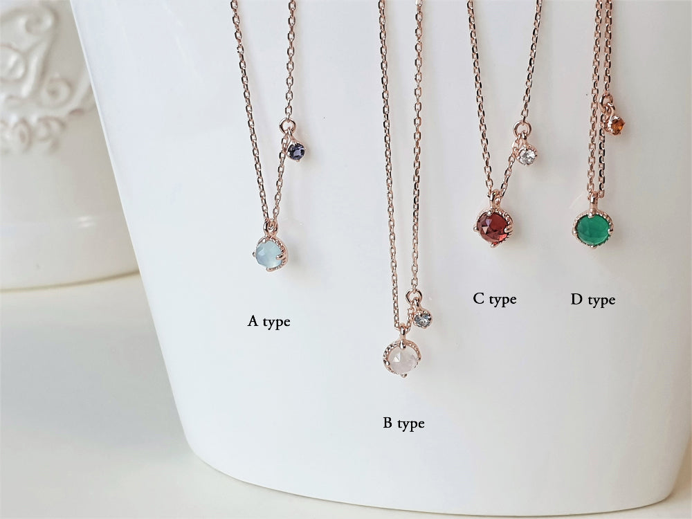 Gemstone Round Necklace