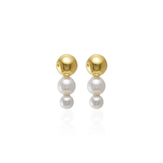 Pearl Stud Drop Earrings