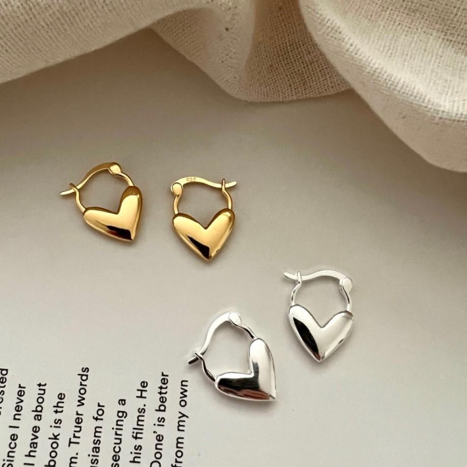 Mini Heart Hoop Earrings