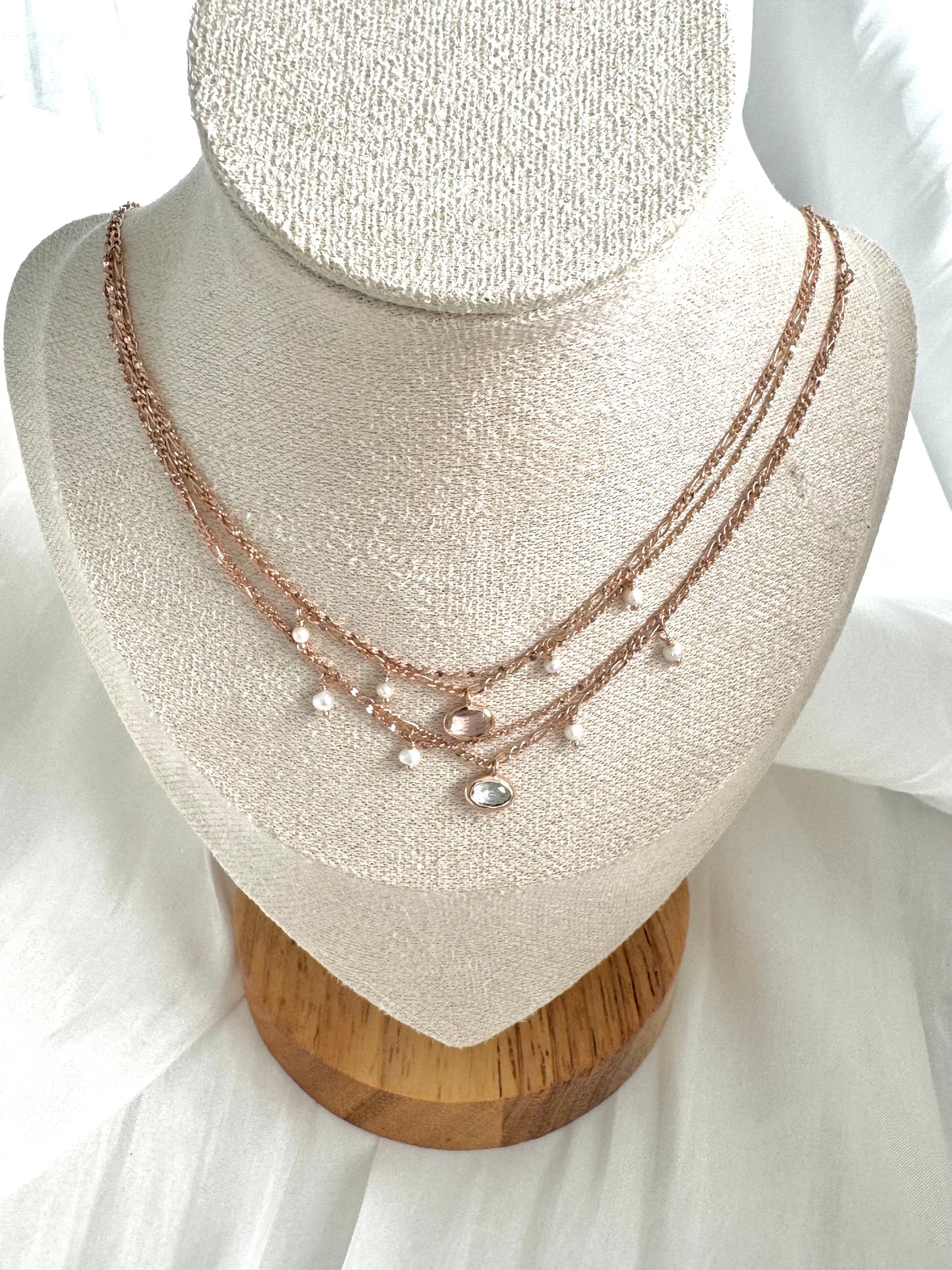 Gemstone Two-Line Necklace