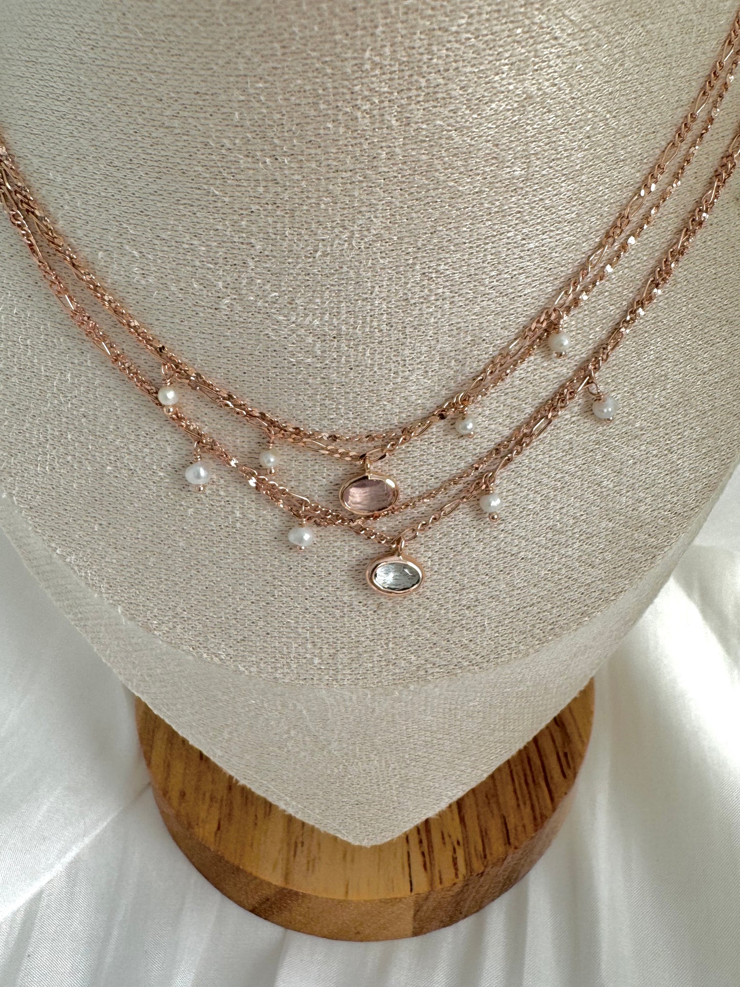 Gemstone Two-Line Necklace