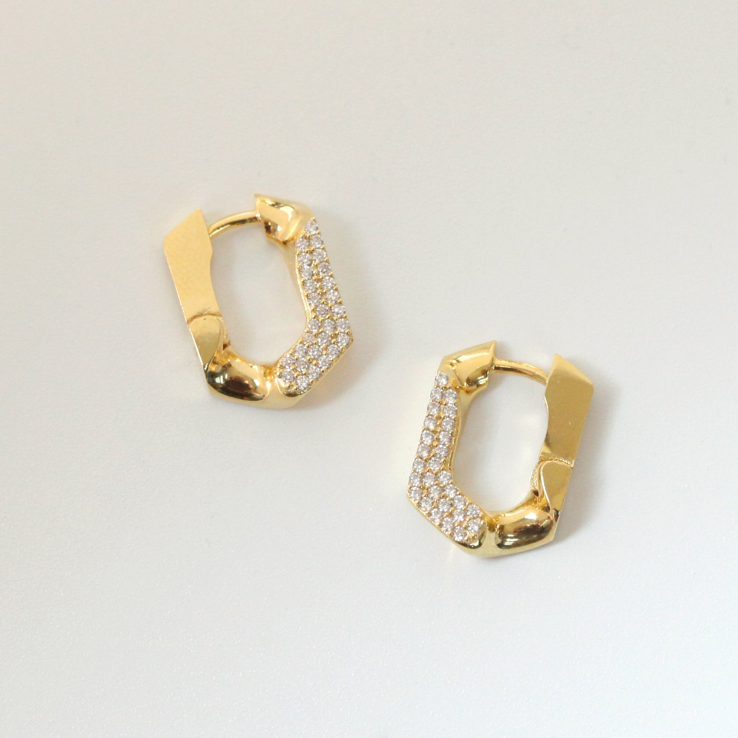 Sparkle Hoop Chunky Earrings