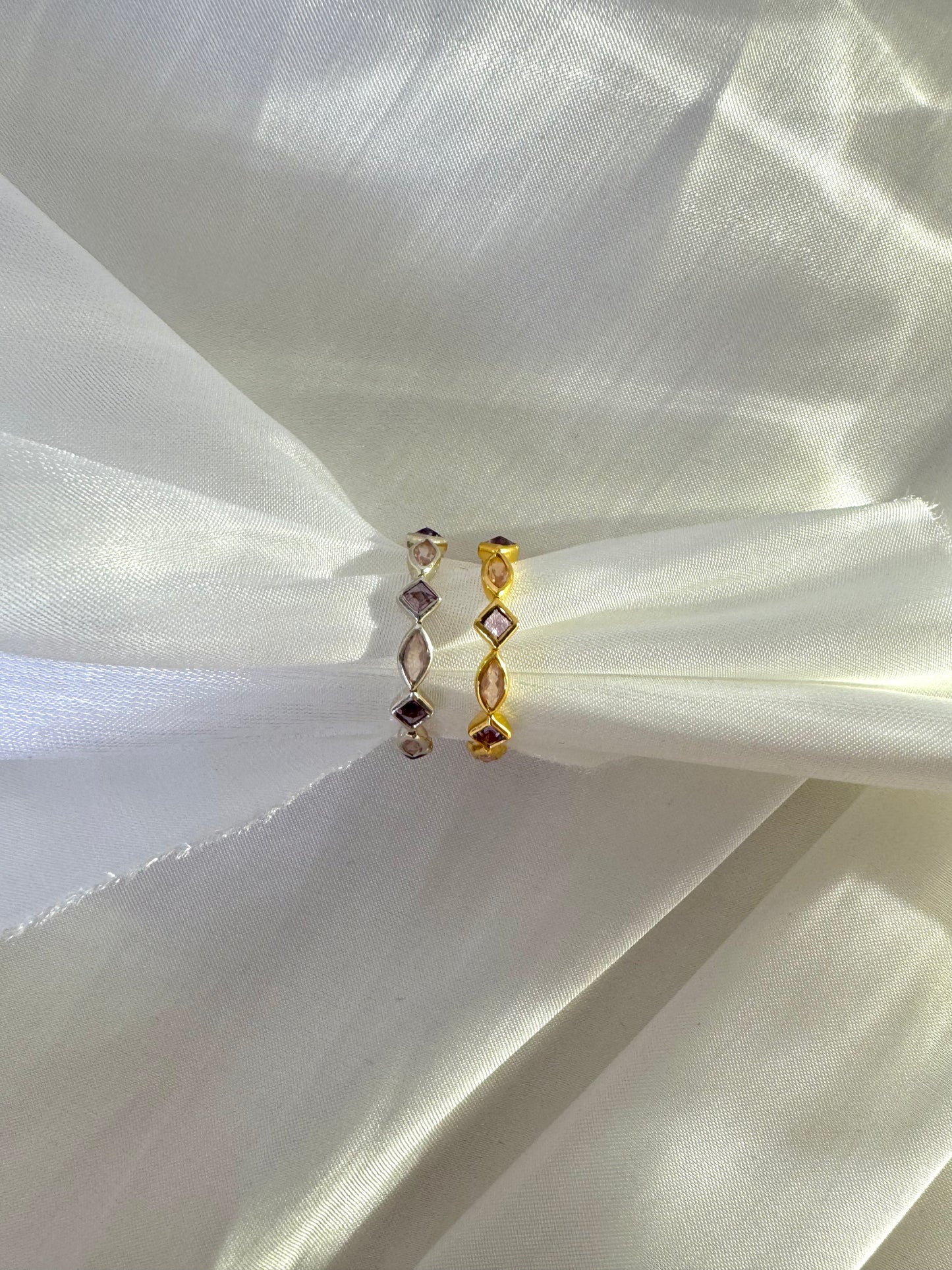 Amethyst & Rose Quartz Ring