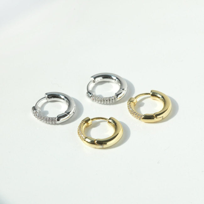 Cubic Hoop Earrings