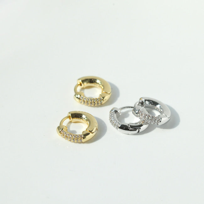 Cubic Hoop Earrings